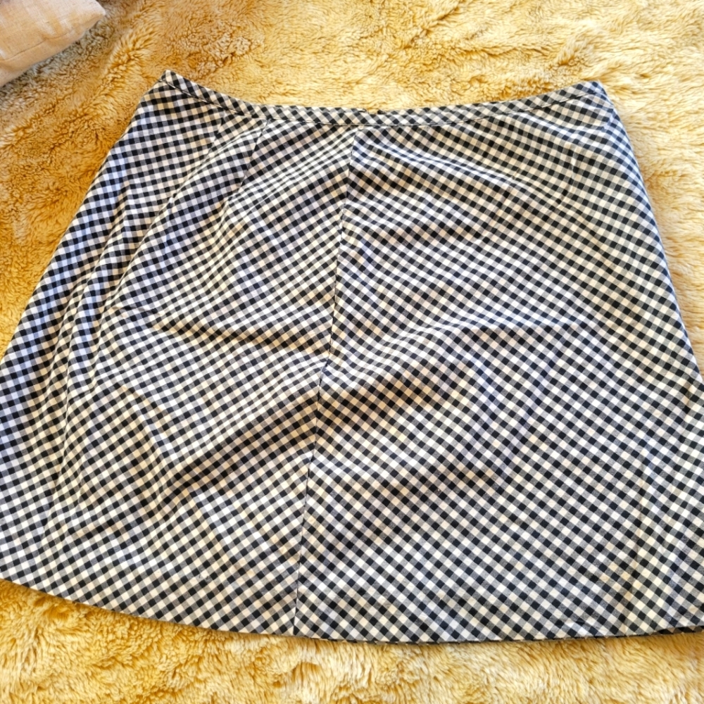 The Limited - Vintage 90's - Black & White Checkered Plaid Skirt - Size 10